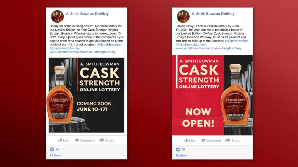 Designs of the Cask Strength Lottery Graphics "A. Smith Bowman Distillery"